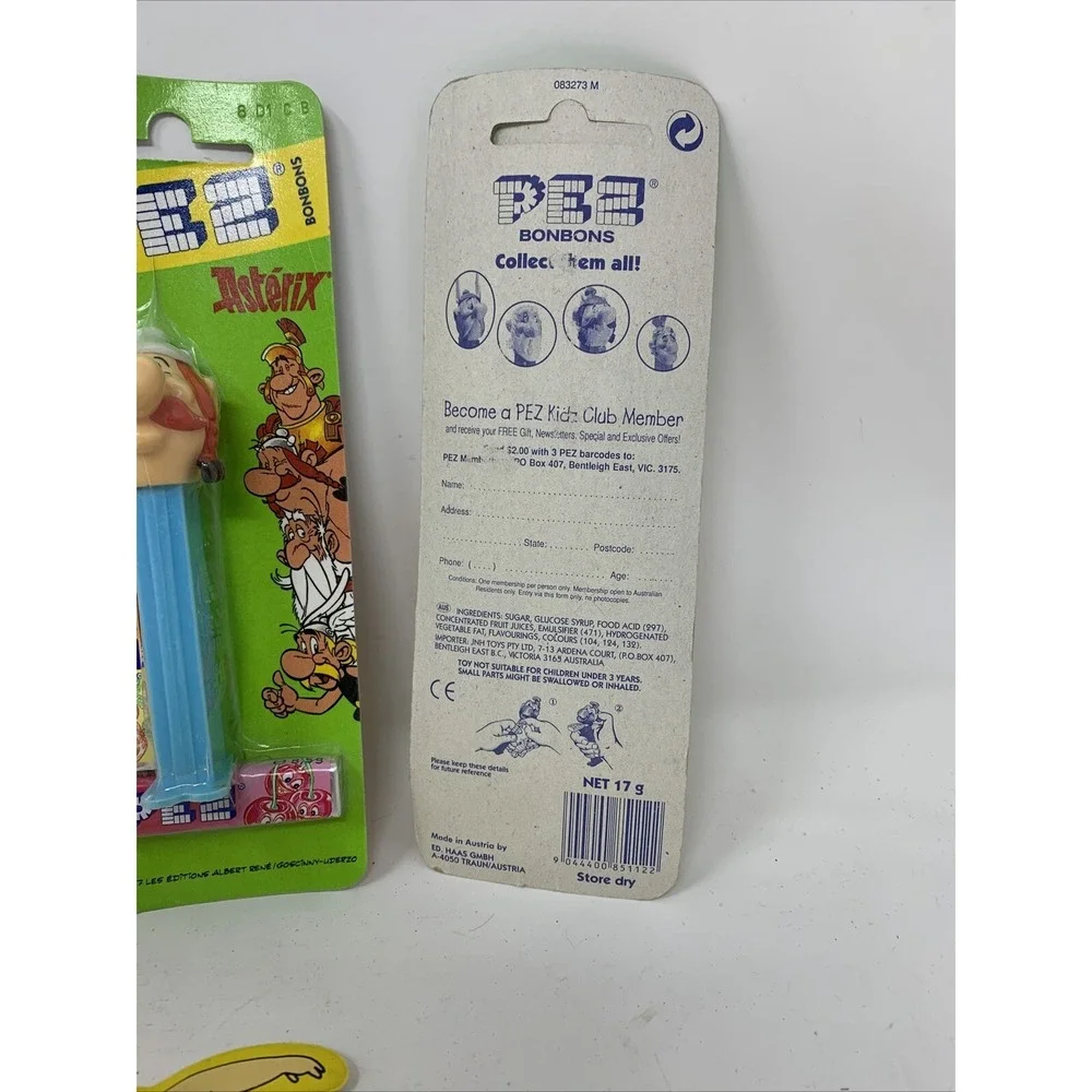 PEZ Asterix set 4 on Non-US cards Plus Magnets
